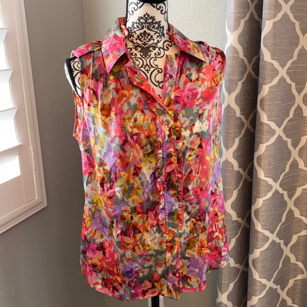 Etcetera Floral Silk Blouse